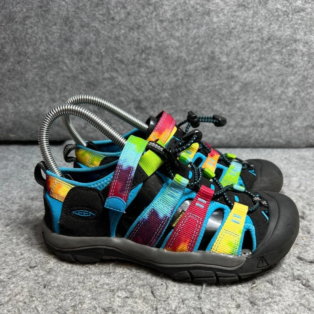 Keen Newport H2 Kids Tie Dye Black Sport Sandals Water Shoes Youth Size 4